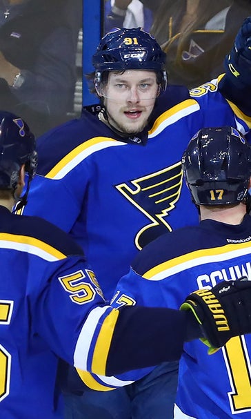 Backes, Lehtera and Elliott (of course) lead Blues over Sharks 2-1